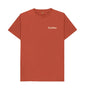 Gumbies Small Full Logo Red Wine/Yellow - Unisex Organic Cotton T-Shirt