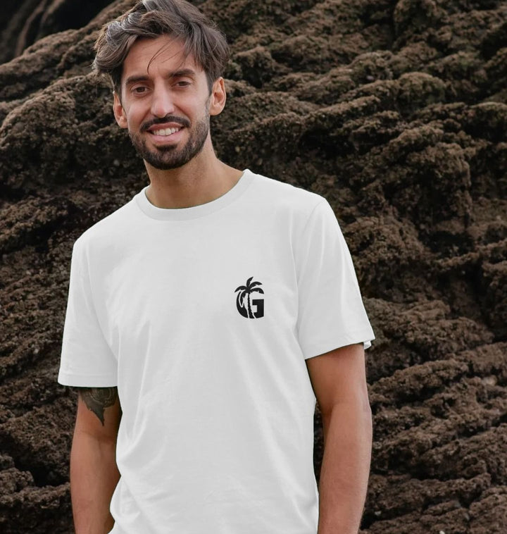 Gumbies G Chest Logo White/Black - Unisex Organic Cotton T-Shirt
