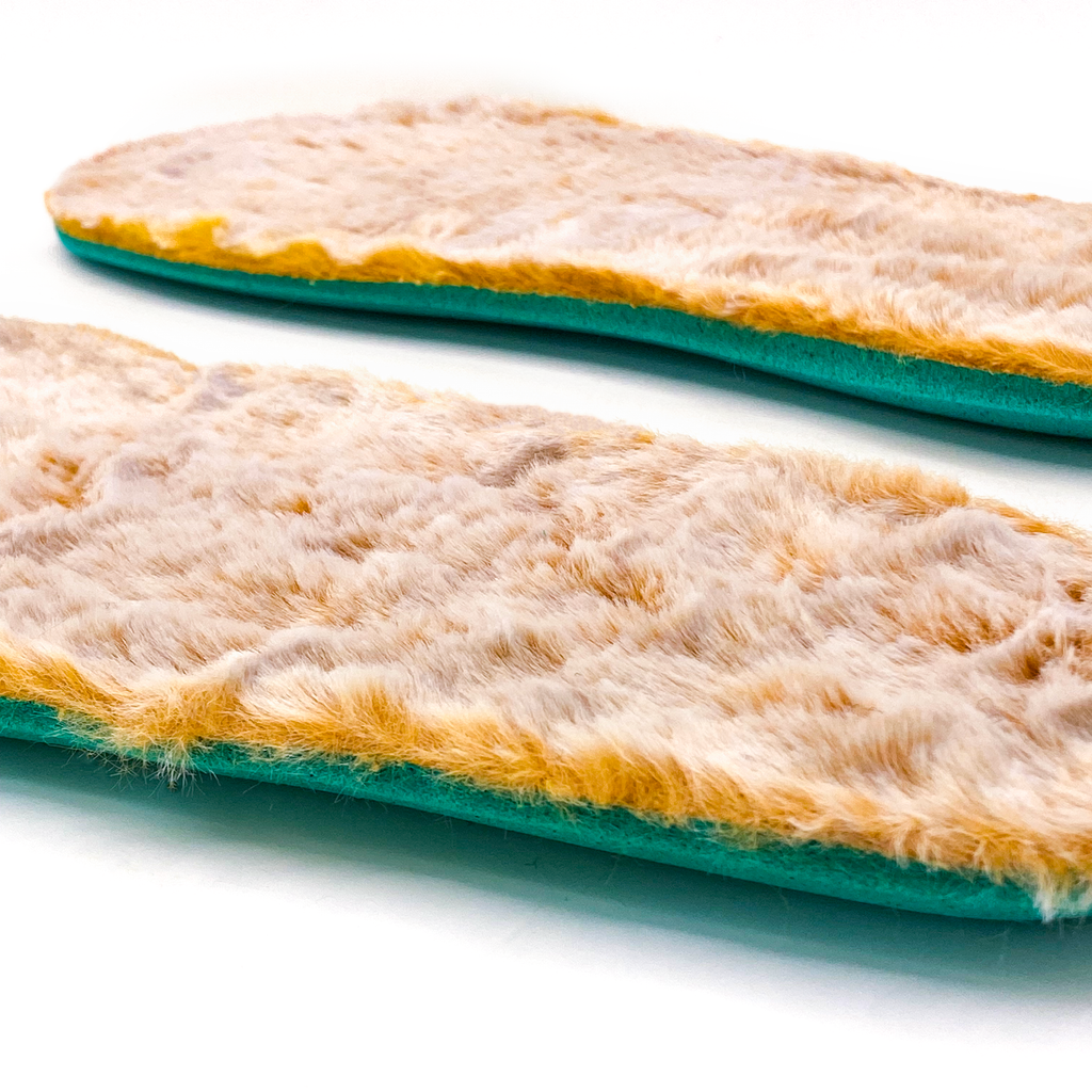 Natural Foam Insoles - Faux Fur - Cream