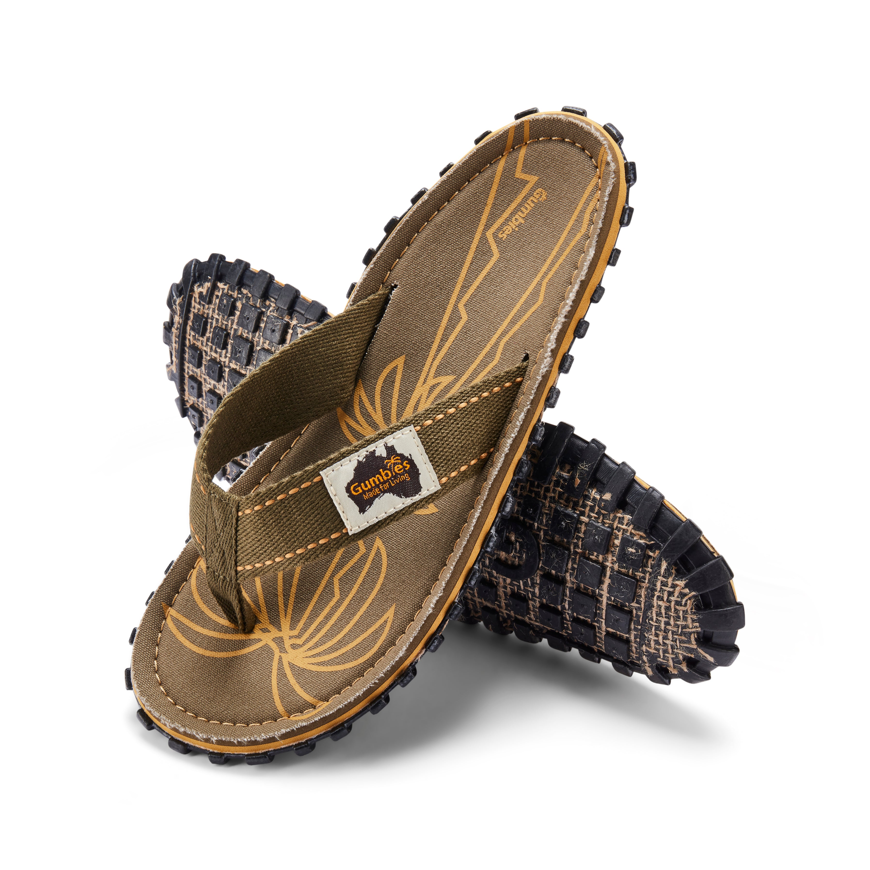Islander Men Islander Flip-Flops - Men's - Palm Leaf Khaki – Gumbies