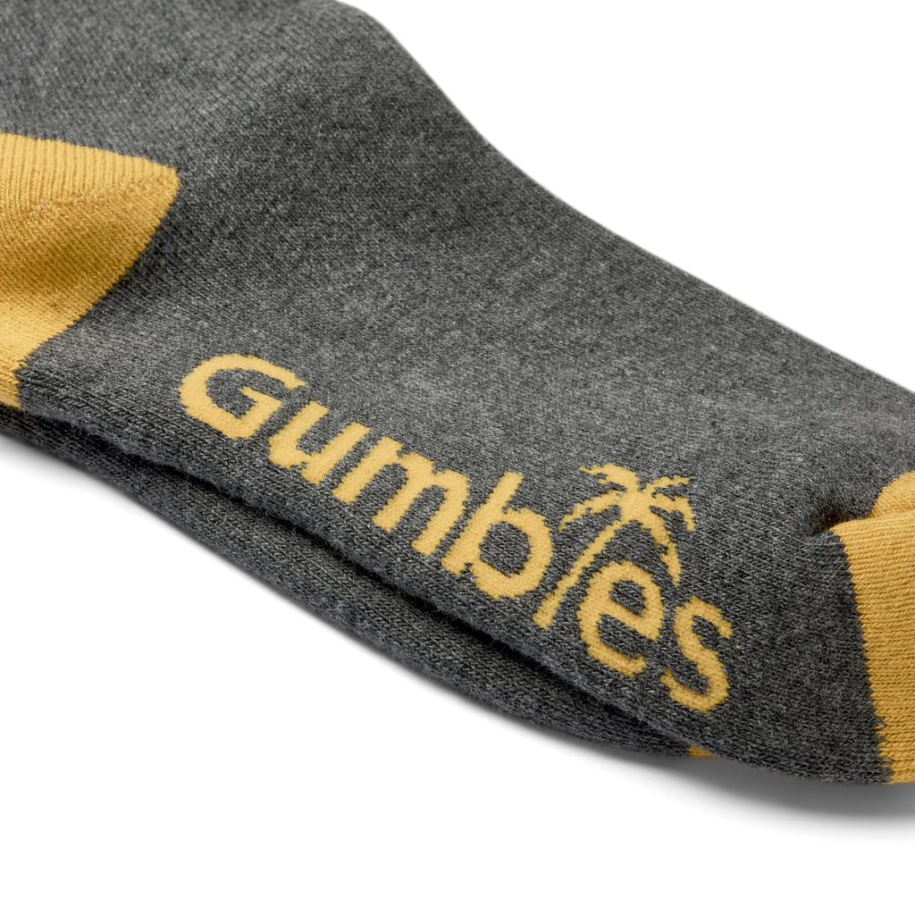 Cushioned Logo Socks - Grey & Curry