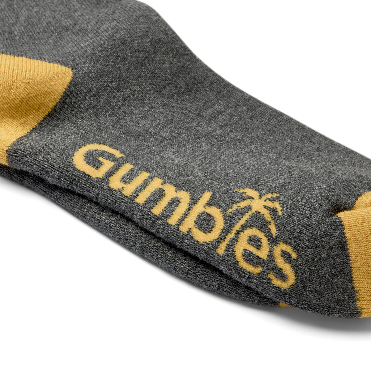 Cushioned Logo Socks - Grey & Curry