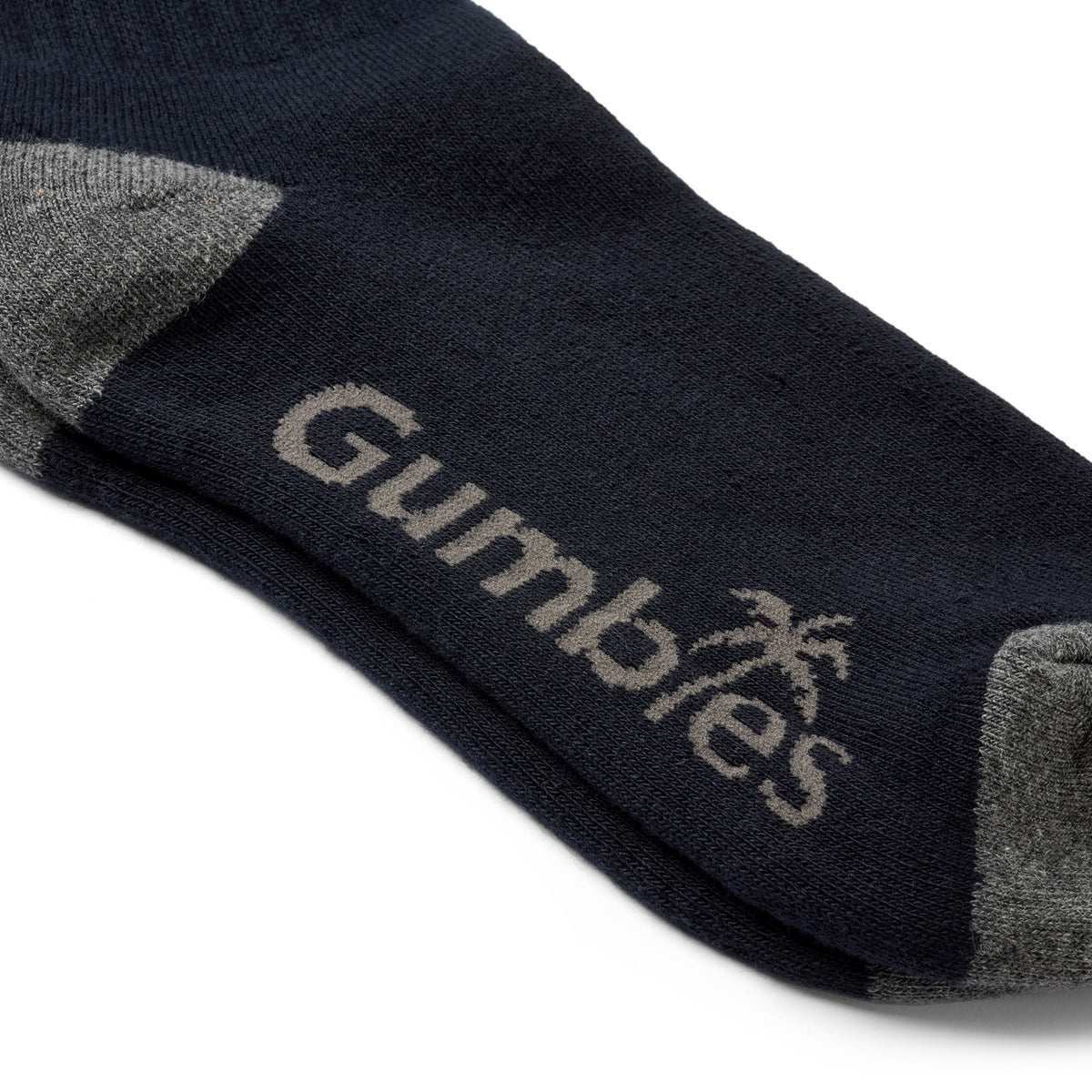 Cushioned Logo Socks - Navy & Grey