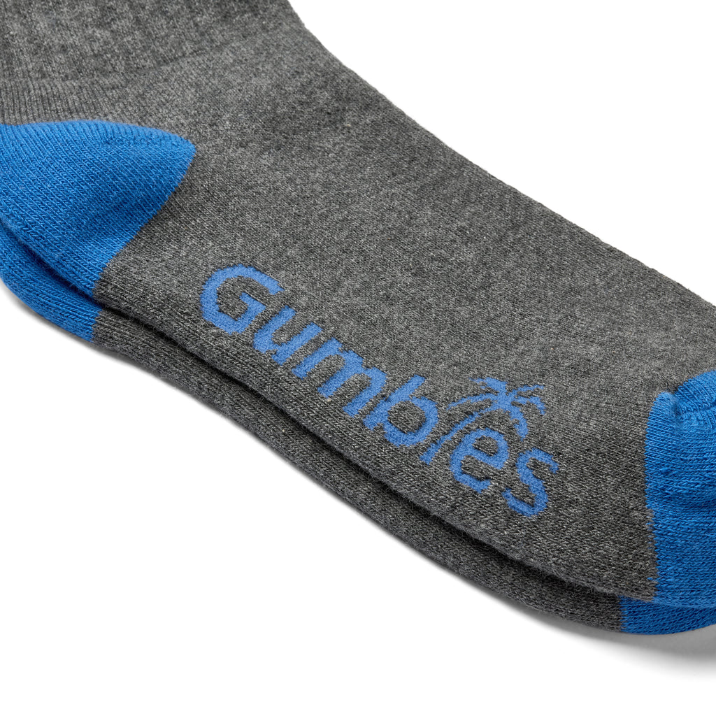 Cushioned Logo Socks - Grey & Blue