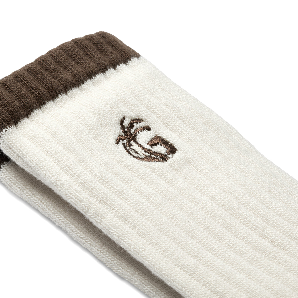 Cushioned Logo Socks - Chocolate & Cream