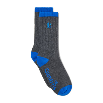 Cushioned Logo Socks - Grey & Blue