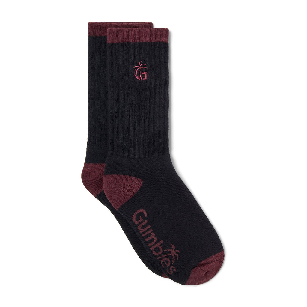 Cushioned Logo Socks - Black & Red