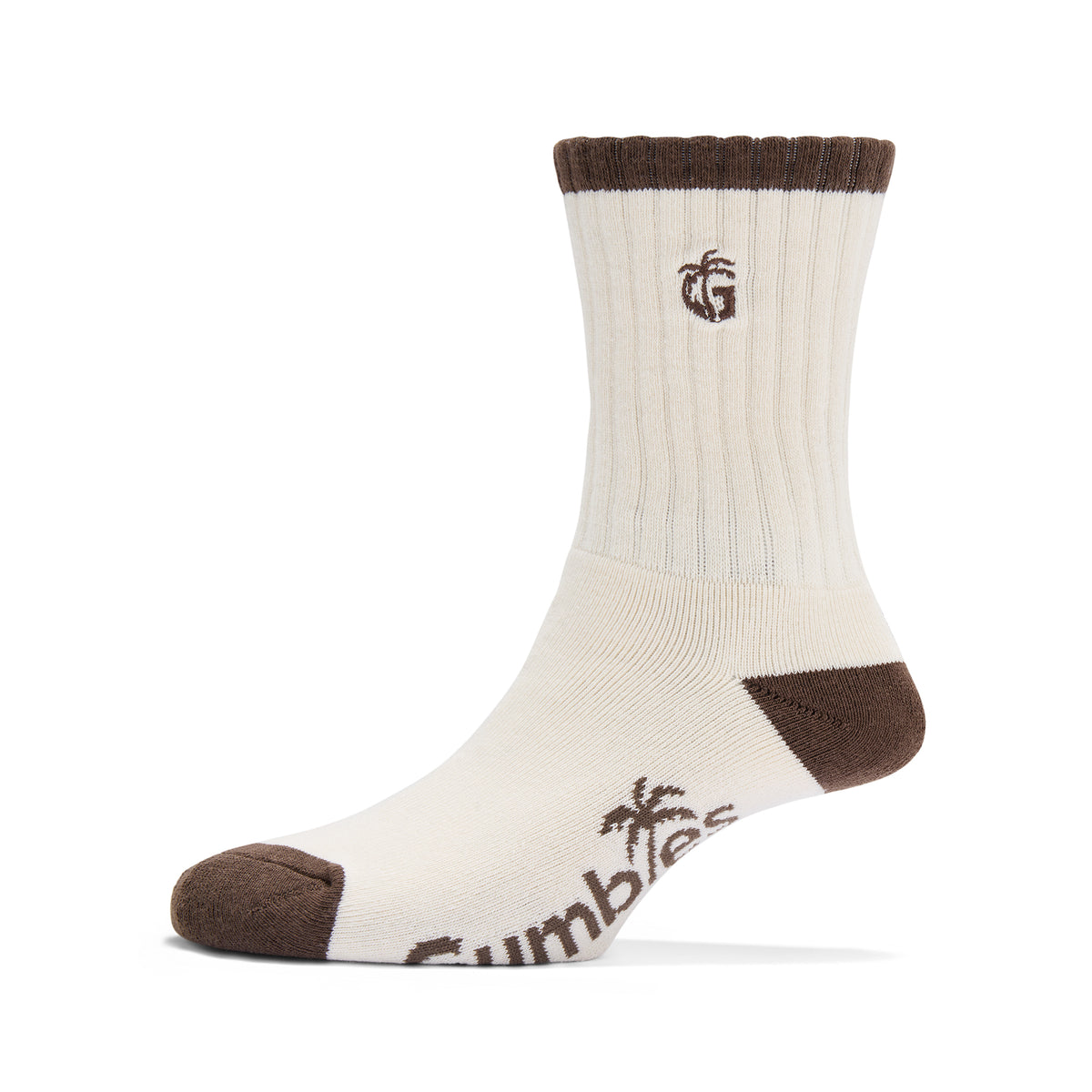 Cushioned Logo Socks - Chocolate & Cream