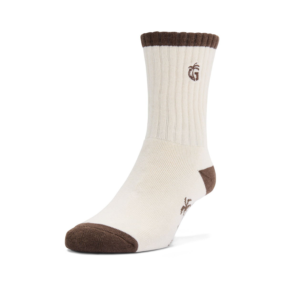 Cushioned Logo Socks - Chocolate & Cream