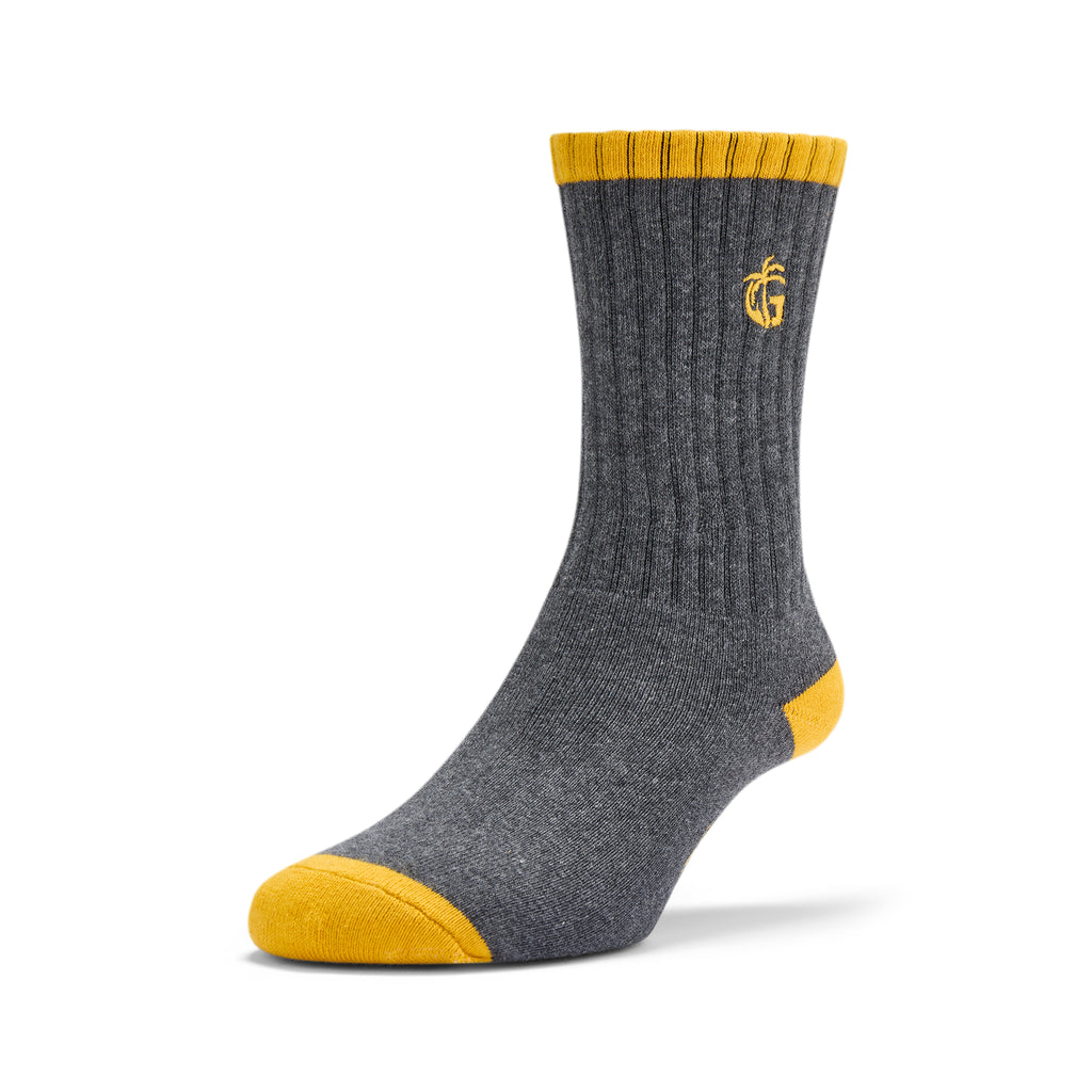 Cushioned Logo Socks - Grey & Curry