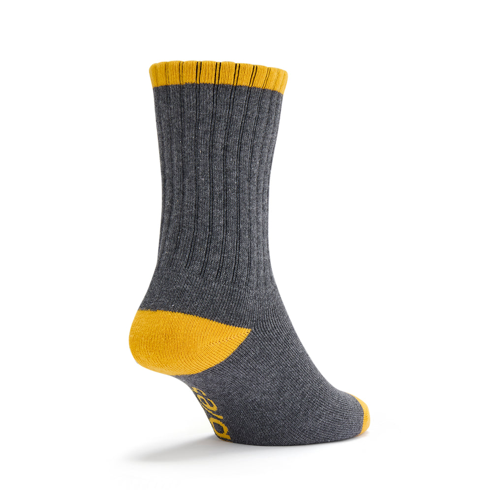 Cushioned Logo Socks - Grey & Curry