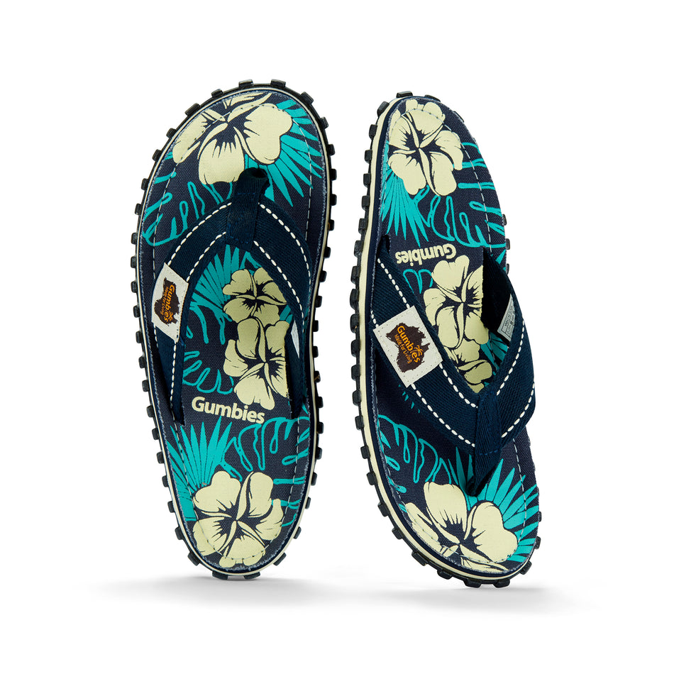 Islander Flip-Flops - Men's - Blue Hibiscus – Gumbies