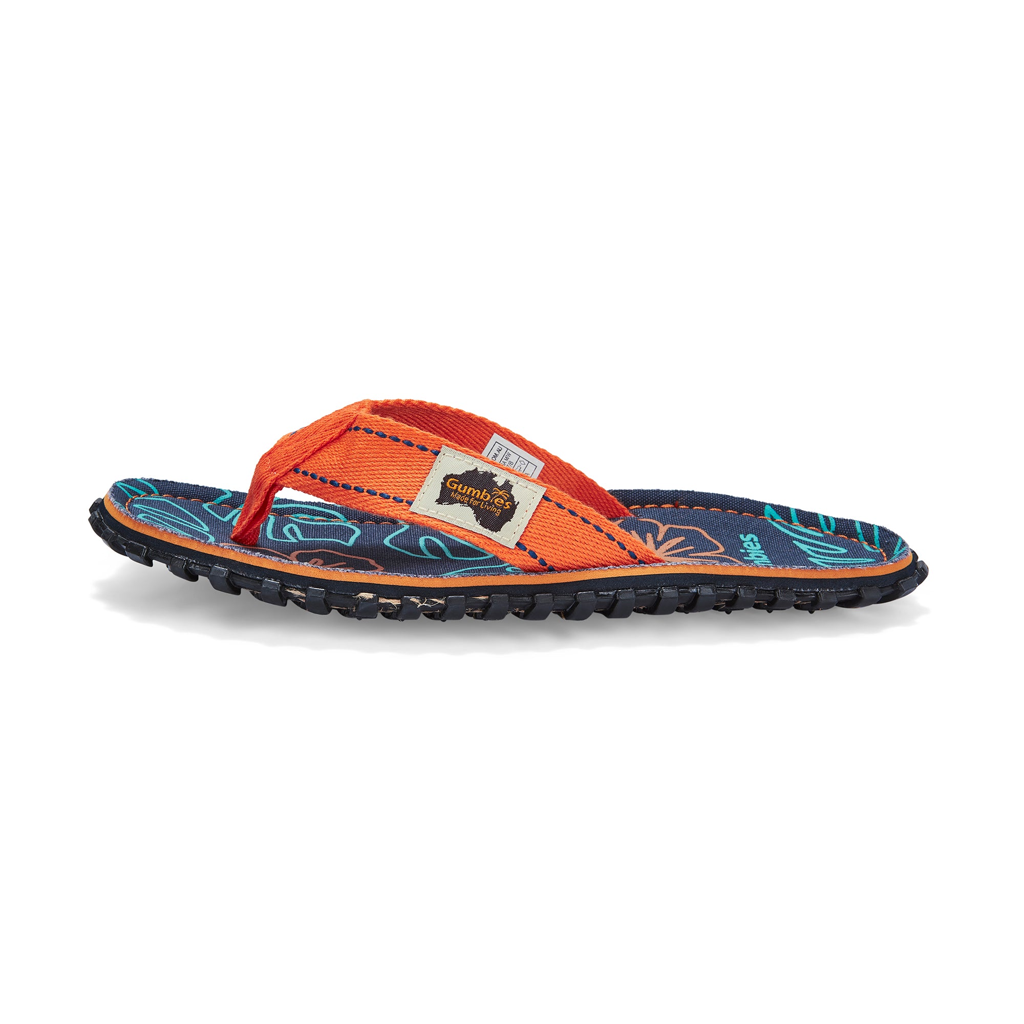 Islander Flip Flops Women s Orange Hibiscus Gumbies