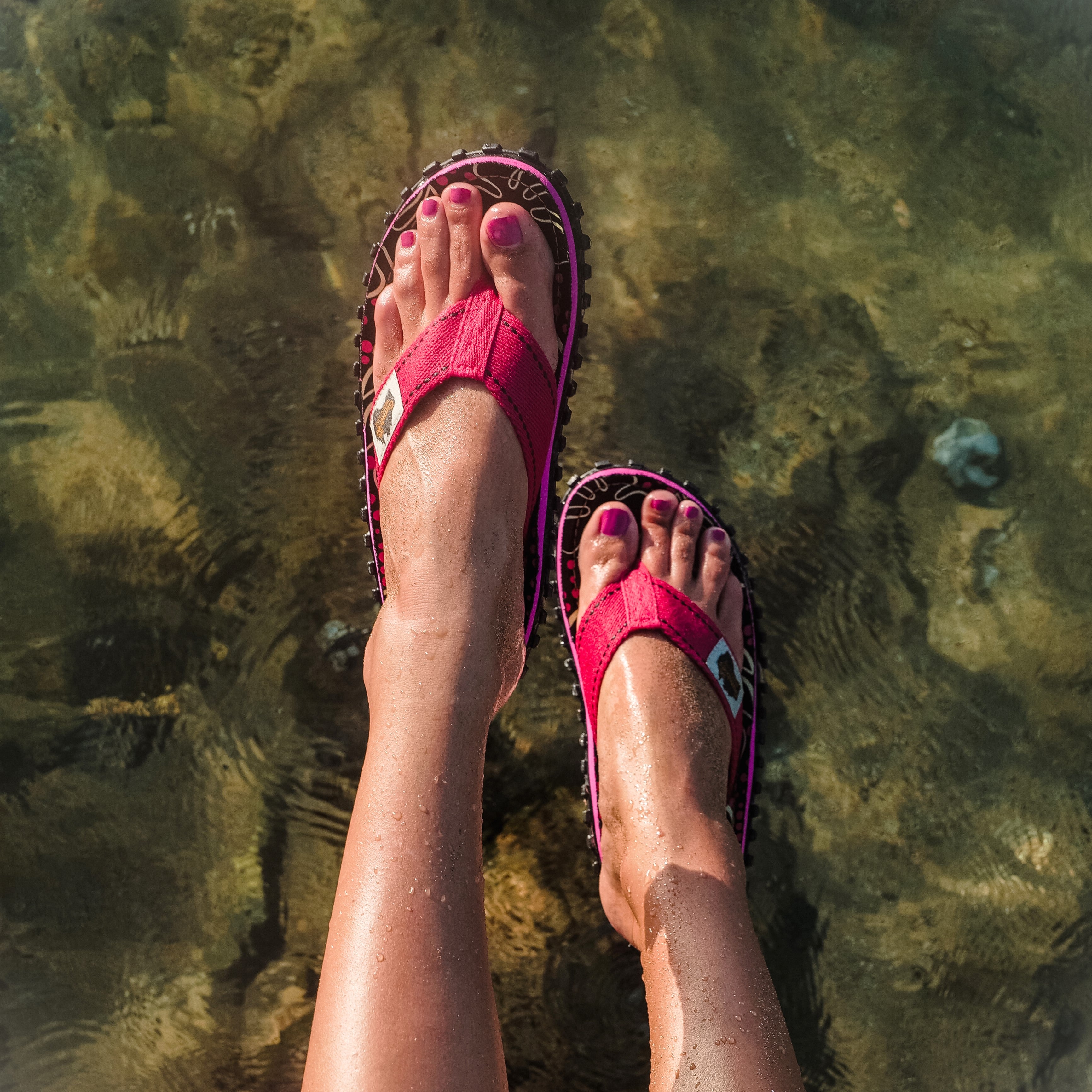 Islander Flip Flops Women s Tropical Black Gumbies