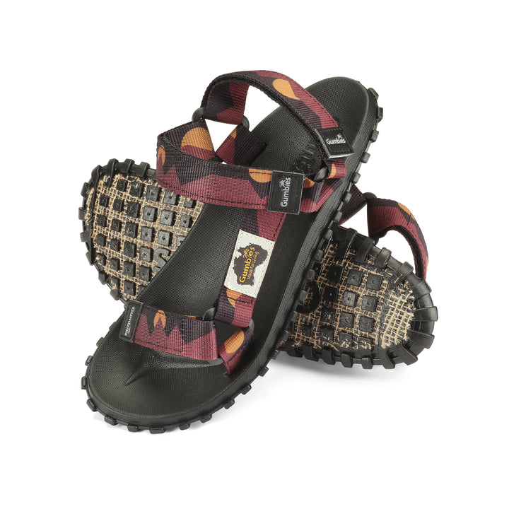 Scrambler Sandals - Men's - Burgundy & Orange