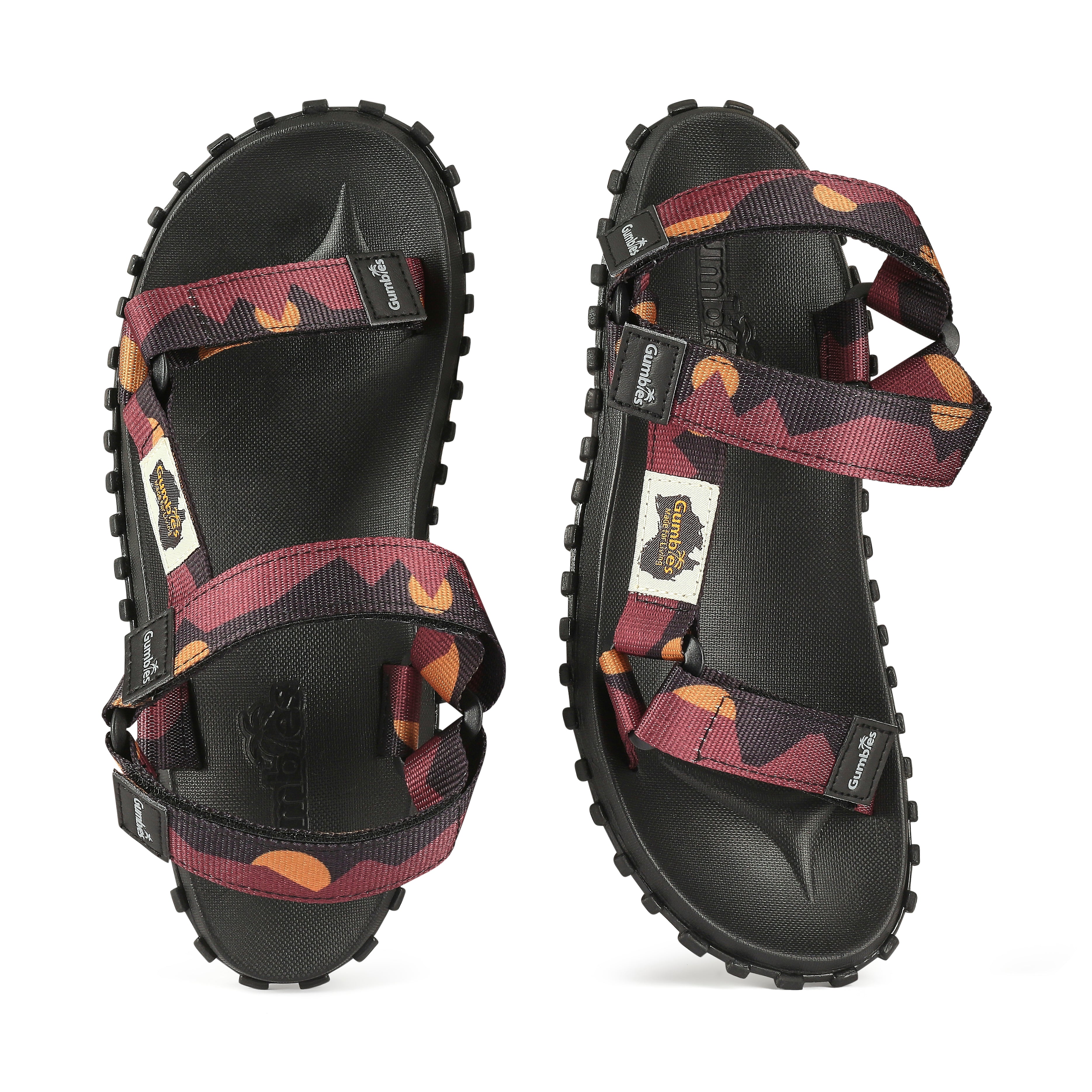 Scrambler Sandals - Men's - Burgundy & Orange