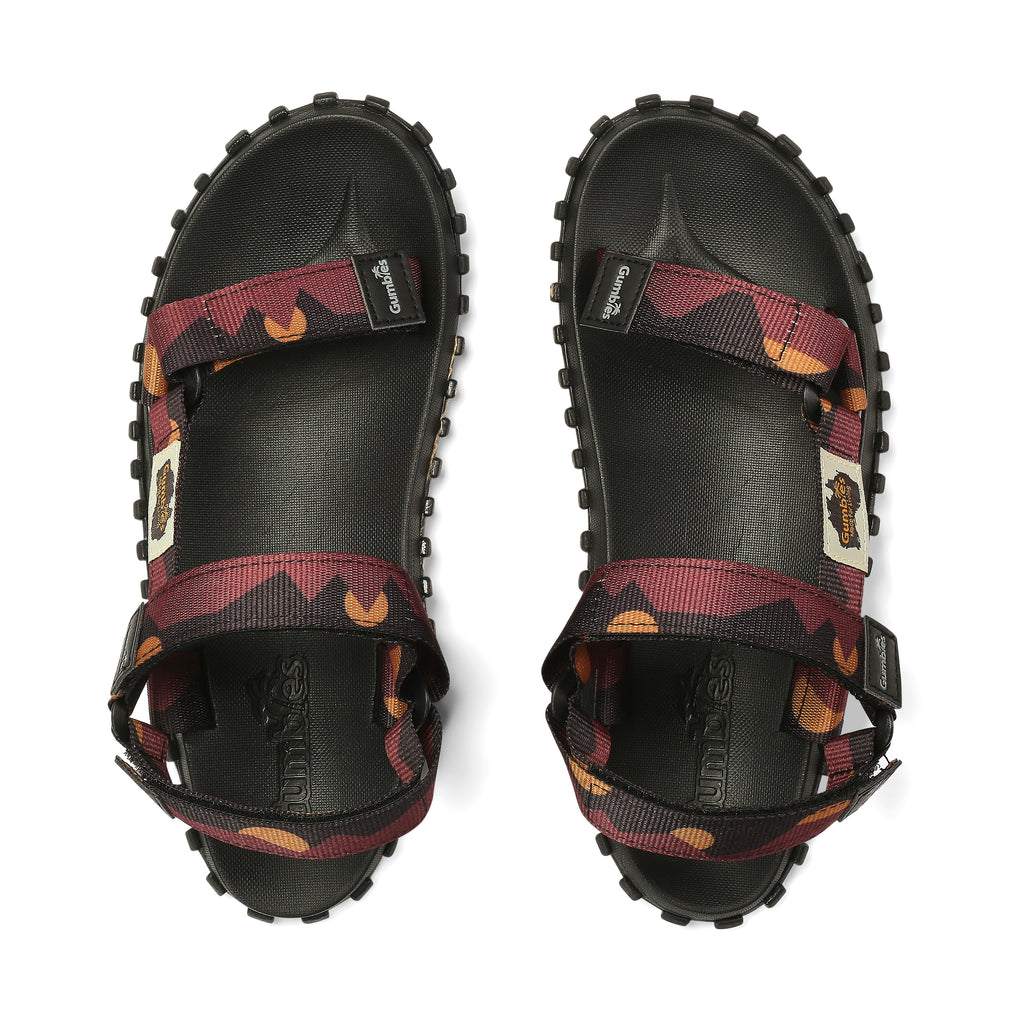 Scrambler Sandals - Women's - Burgundy & Orange