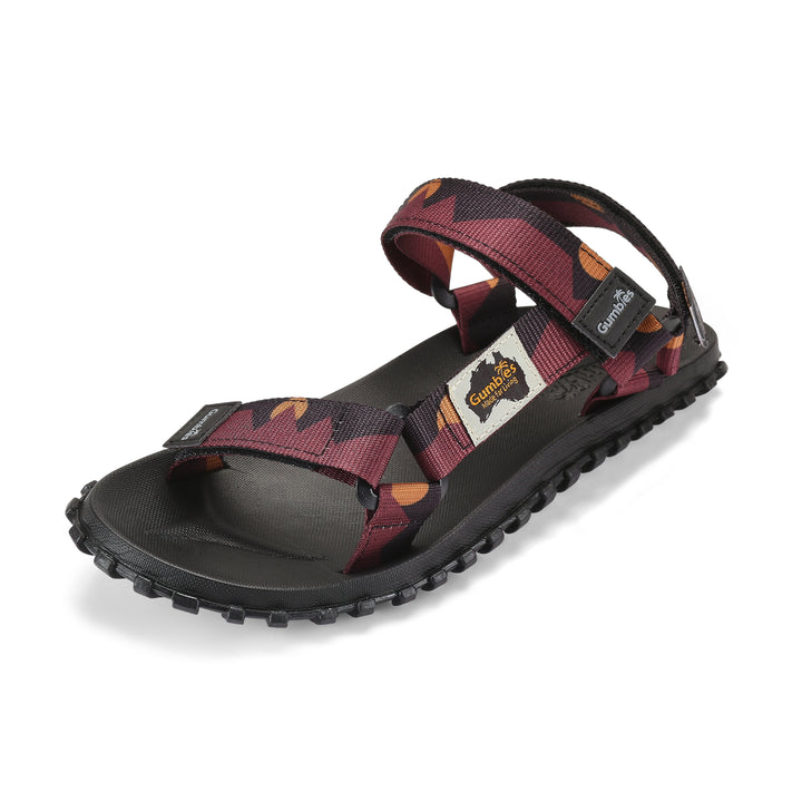Scrambler Sandals - Men's - Burgundy & Orange
