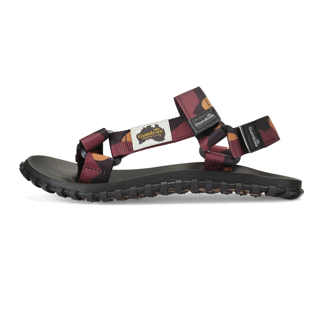 Scrambler Sandals - Men's - Burgundy & Orange