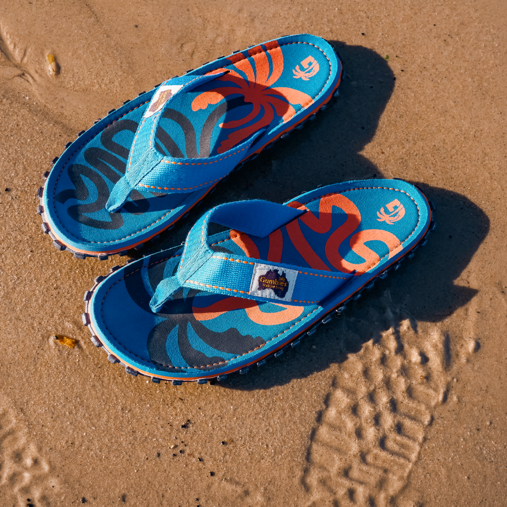Islander Flip-Flops - Women's - Blue Palmetto