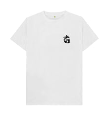 Gumbies G Chest Logo White/Black - Unisex Organic Cotton T-Shirt