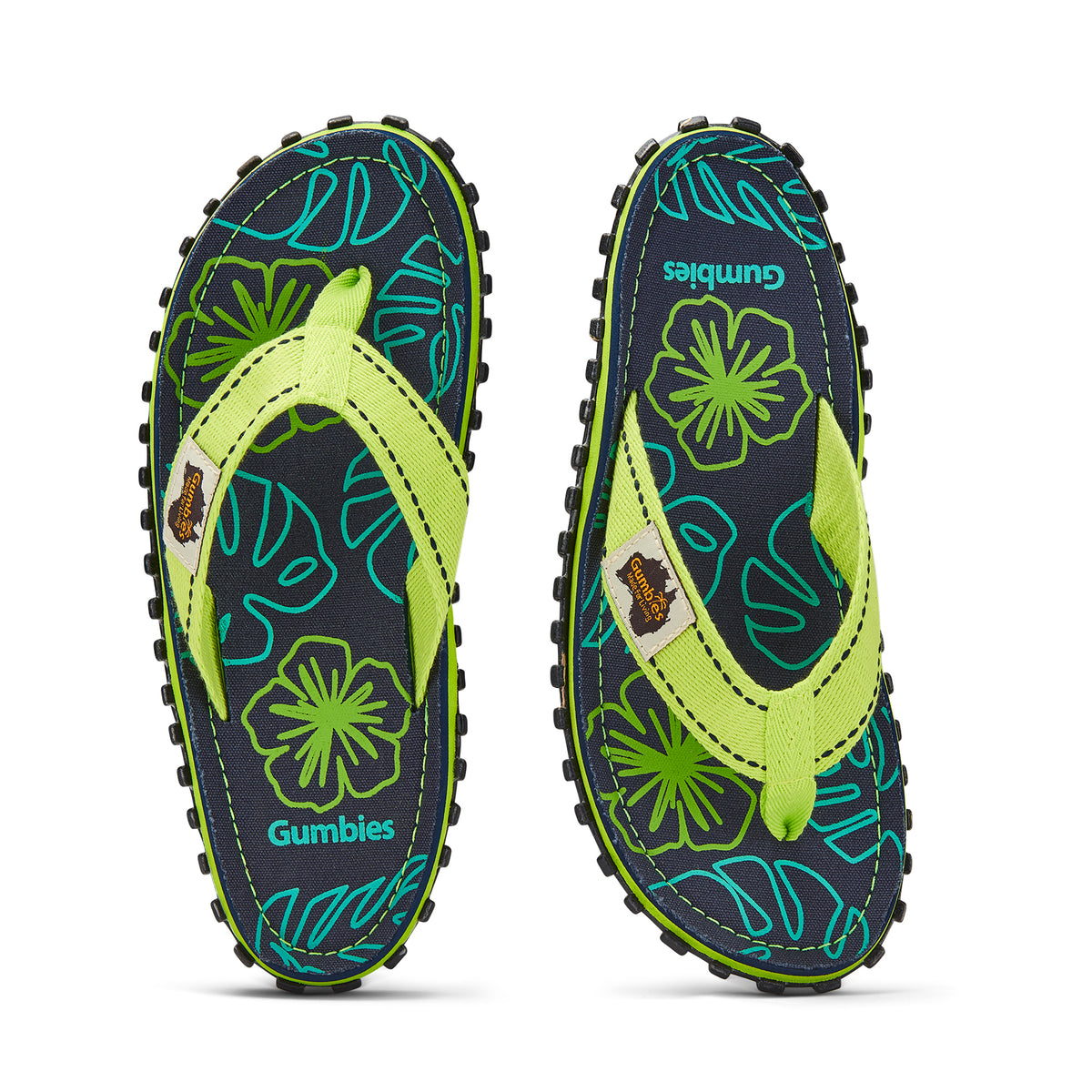 Islander Flip-Flops - Women's - Lime Hibiscus