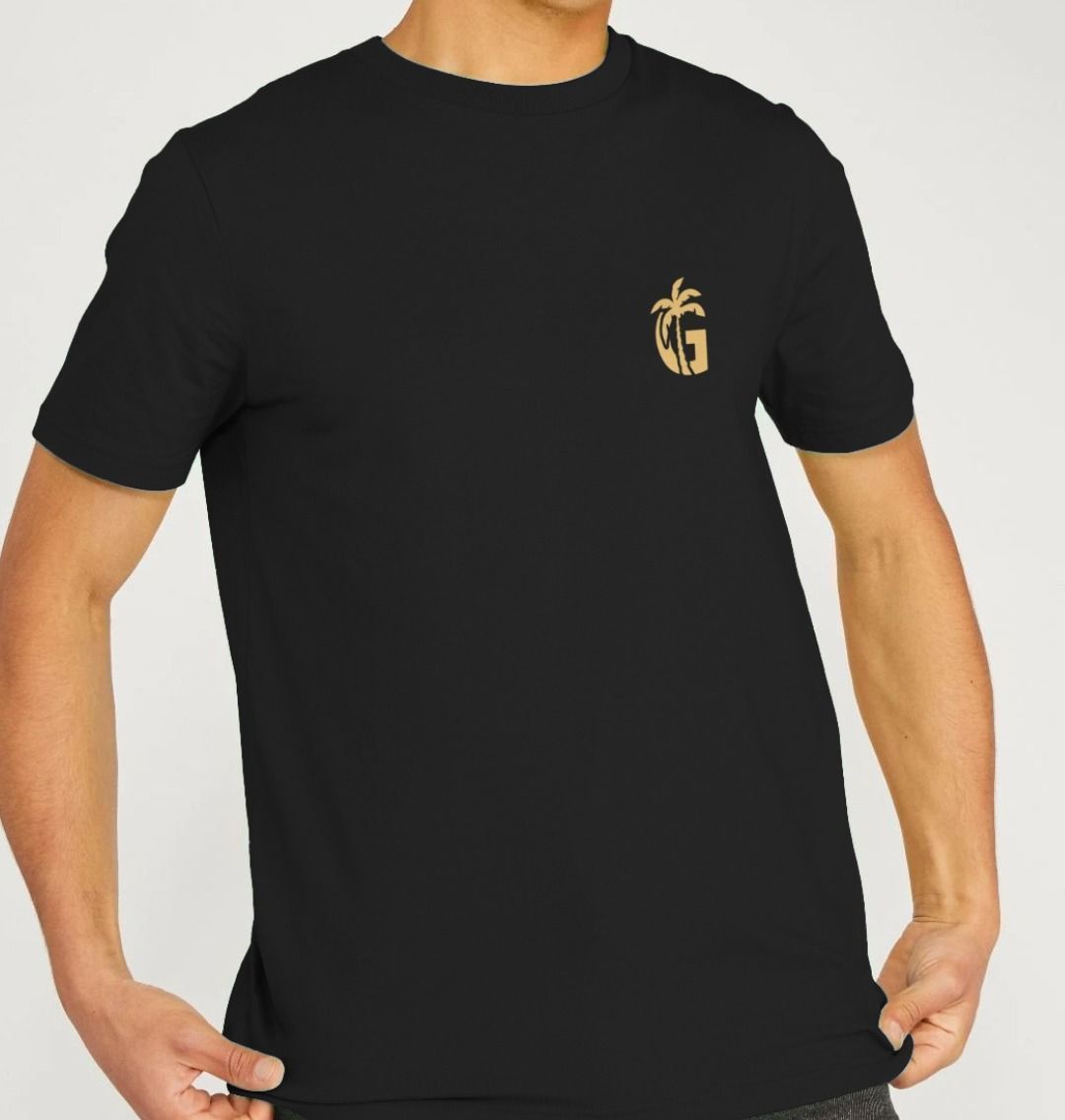 Gumbies G Chest Logo Black/Yellow - Unisex Organic Cotton T-Shirt