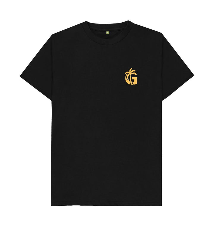 Black Gumbies G Chest Logo Black\/Yellow - Unisex Organic Cotton T-Shirt