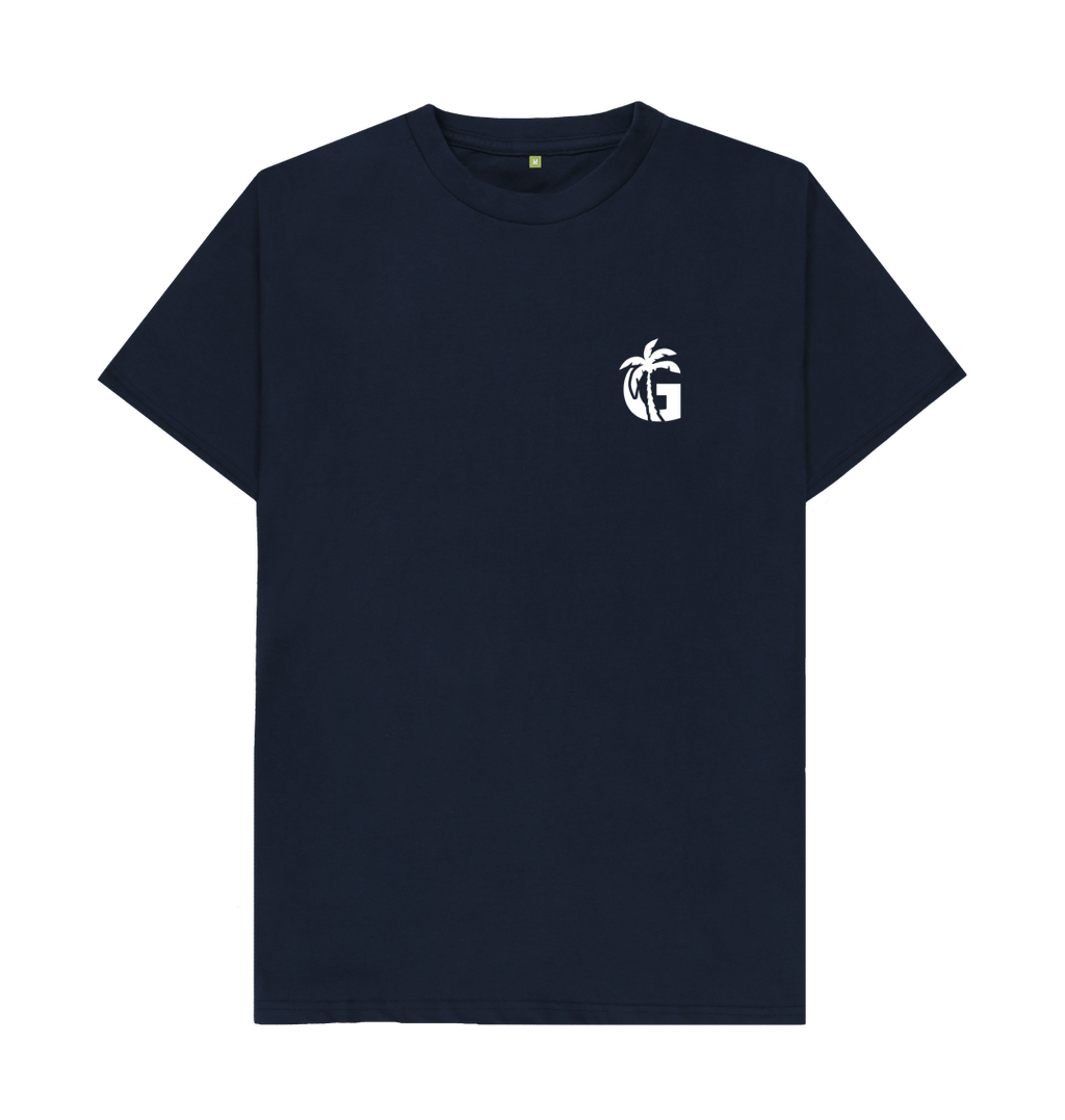 Navy Blue Printed T-shirt Front