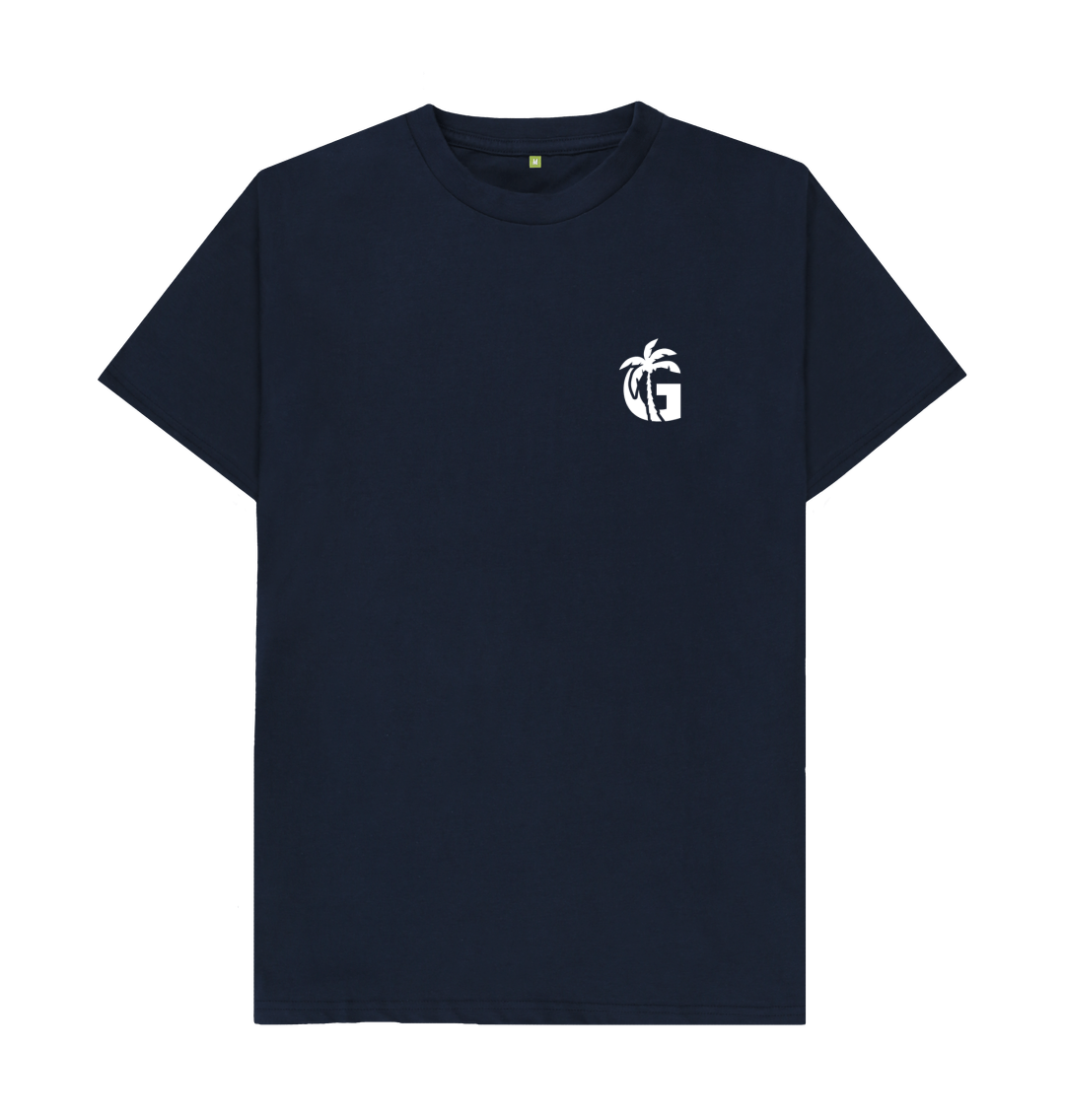 Navy Blue Printed T-shirt Front
