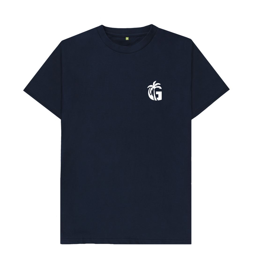 Navy Blue Gumbies G Chest Logo Navy\/White - Unisex Organic Cotton T-Shirt