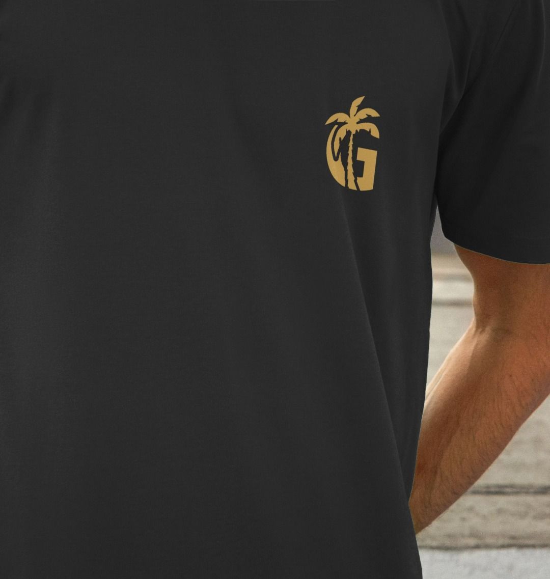 Gumbies G Chest Logo Black/Yellow - Unisex Organic Cotton T-Shirt