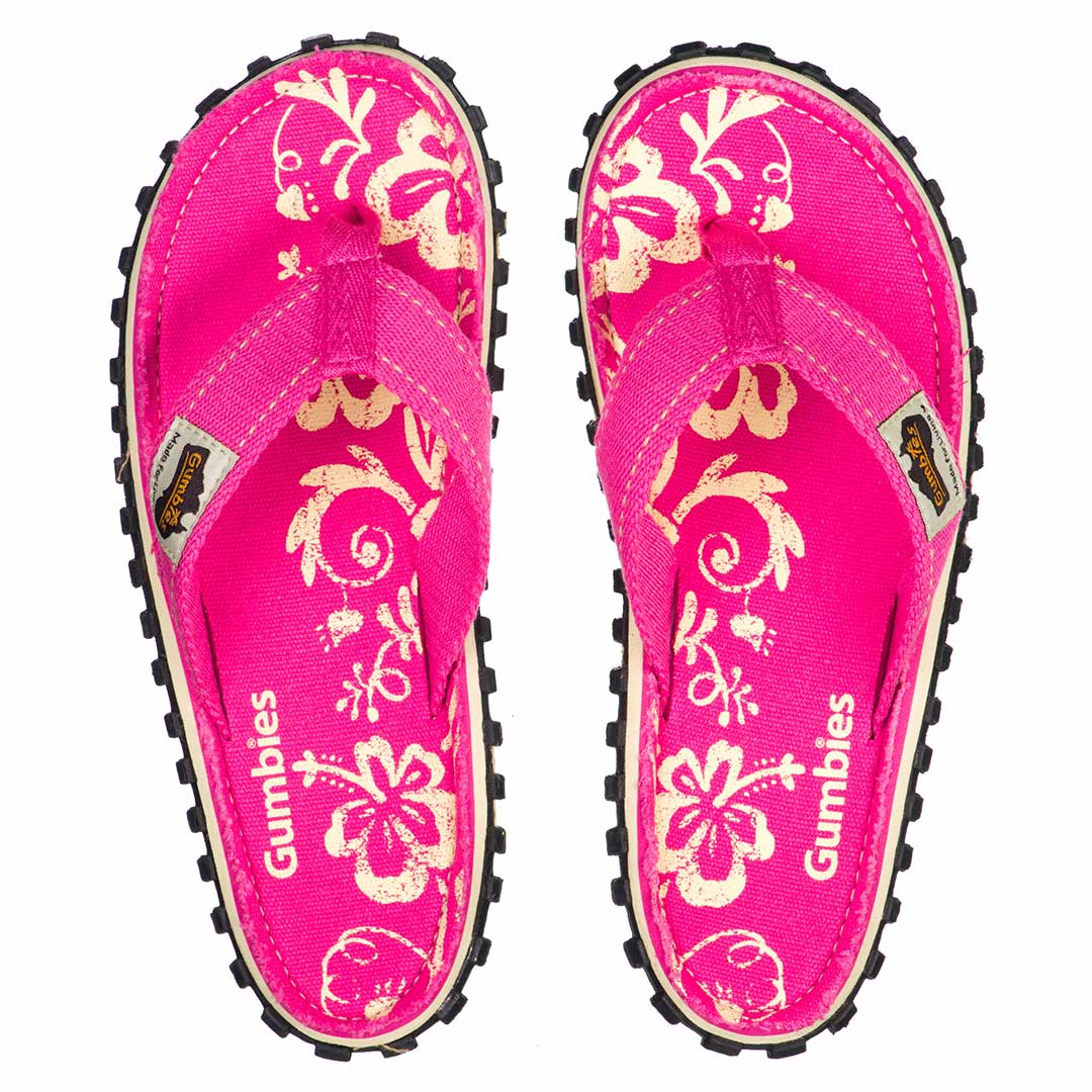 Islander Flip-Flops - Women's - Pink Hibiscus