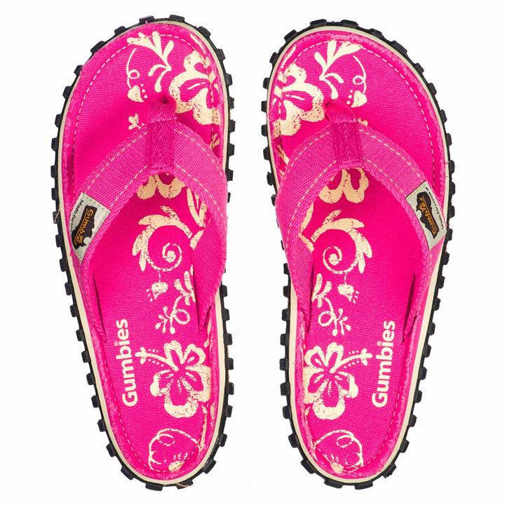Islander Flip-Flops - Children's - Pink Hibiscus