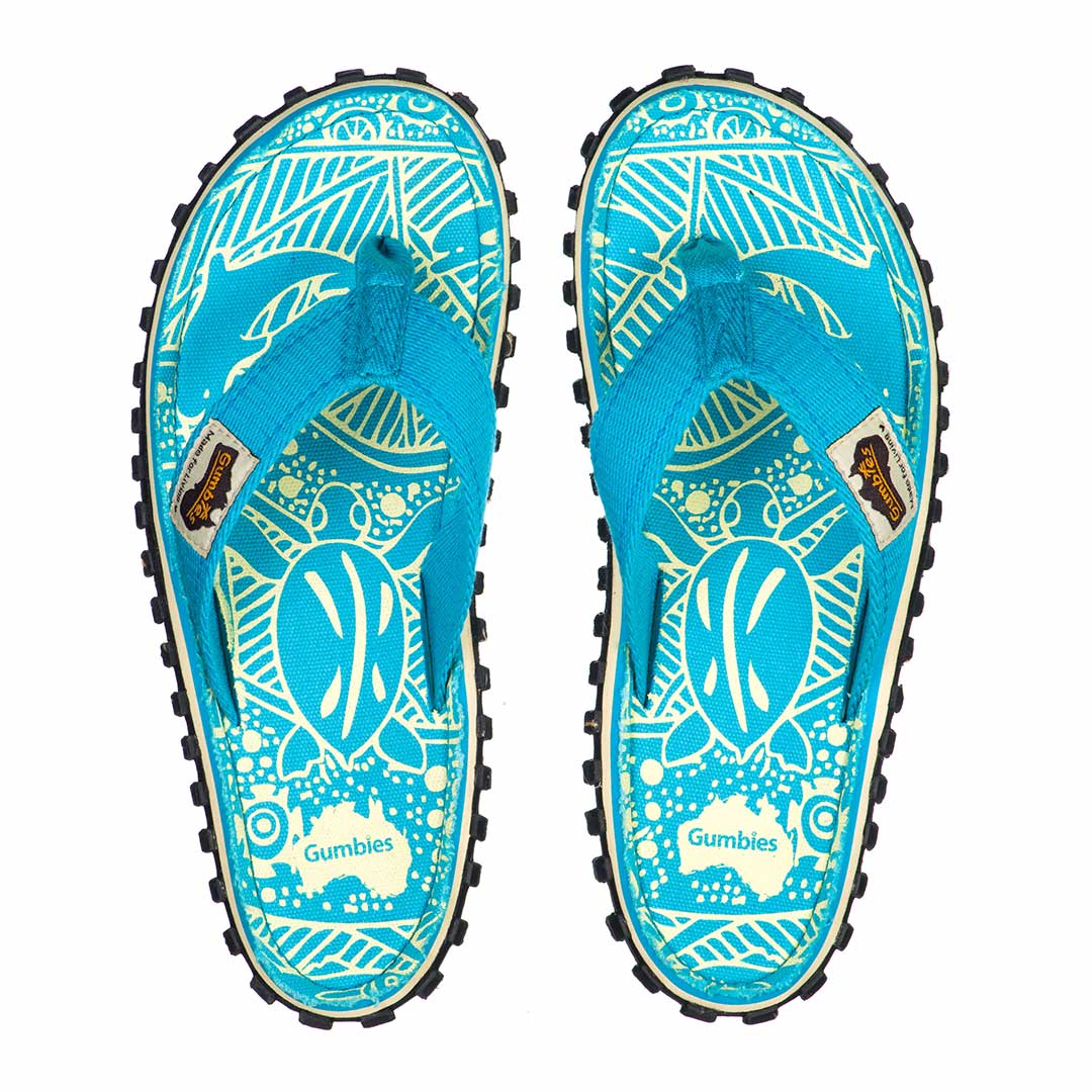 Islander Flip-Flops - Women's - Turquoise Pattern